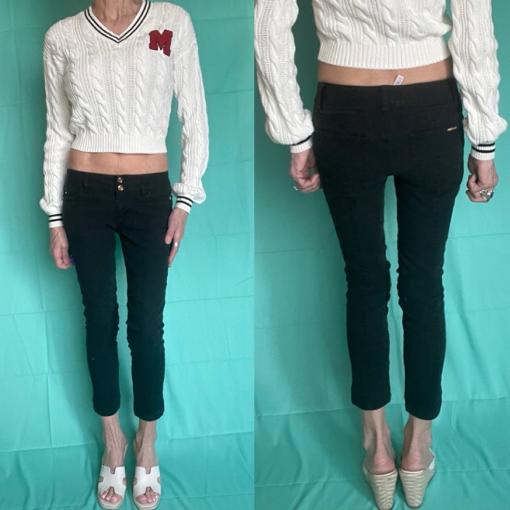 Michael Kors Size 0 Black Cropped Jeans